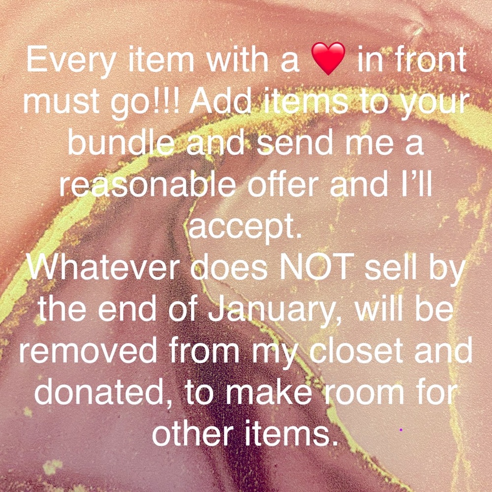 SALE, EVERYTHING WITH A ❤️ MUST GO!!!